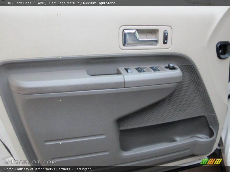 Light Sage Metallic / Medium Light Stone 2007 Ford Edge SE AWD