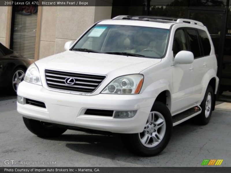 Blizzard White Pearl / Beige 2007 Lexus GX 470