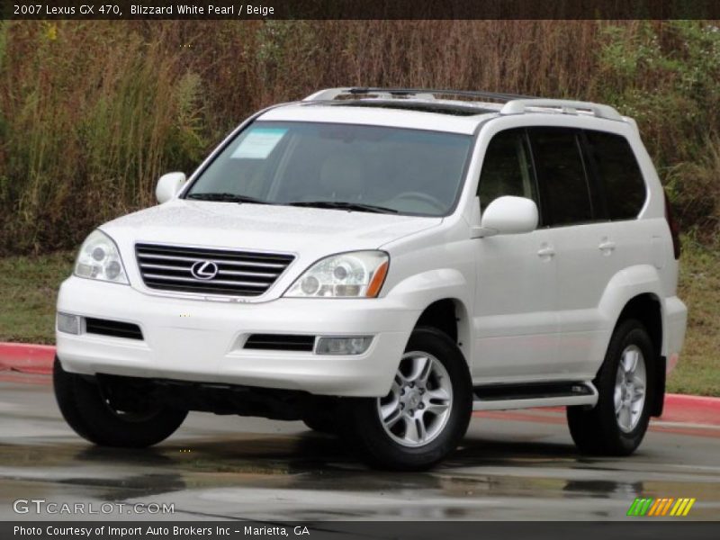 Blizzard White Pearl / Beige 2007 Lexus GX 470