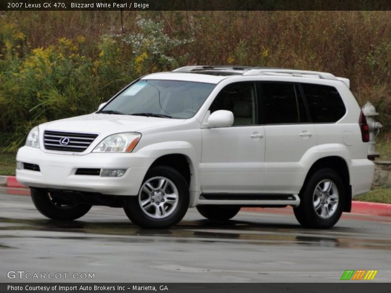 Blizzard White Pearl / Beige 2007 Lexus GX 470
