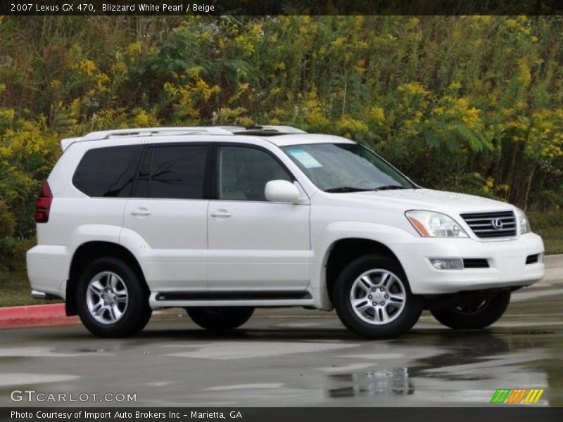 Blizzard White Pearl / Beige 2007 Lexus GX 470