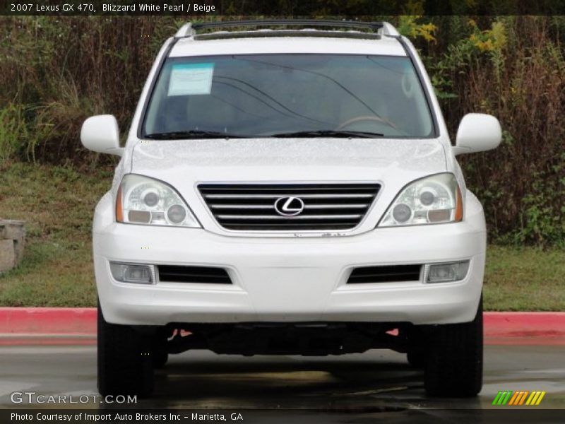 Blizzard White Pearl / Beige 2007 Lexus GX 470