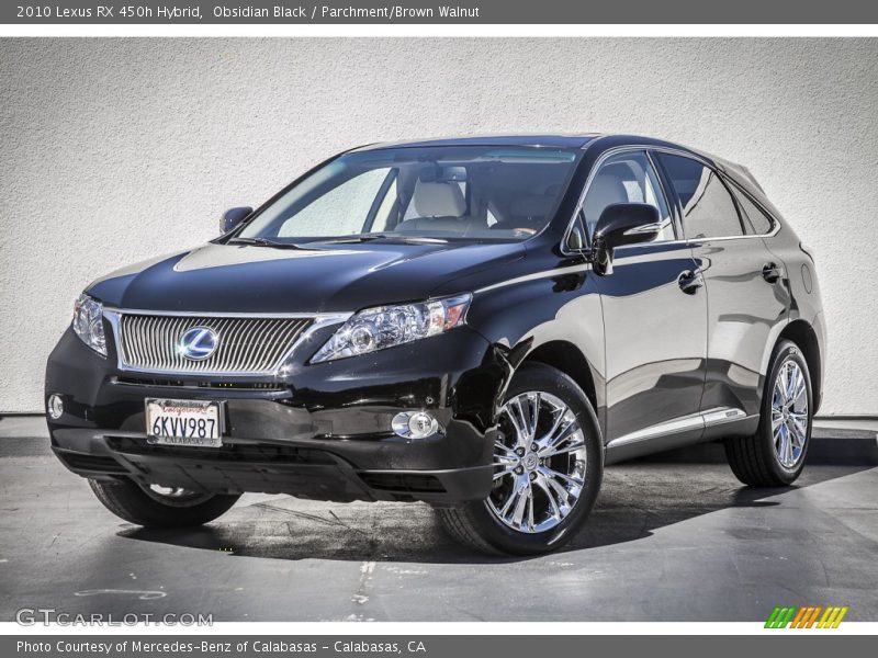 Obsidian Black / Parchment/Brown Walnut 2010 Lexus RX 450h Hybrid