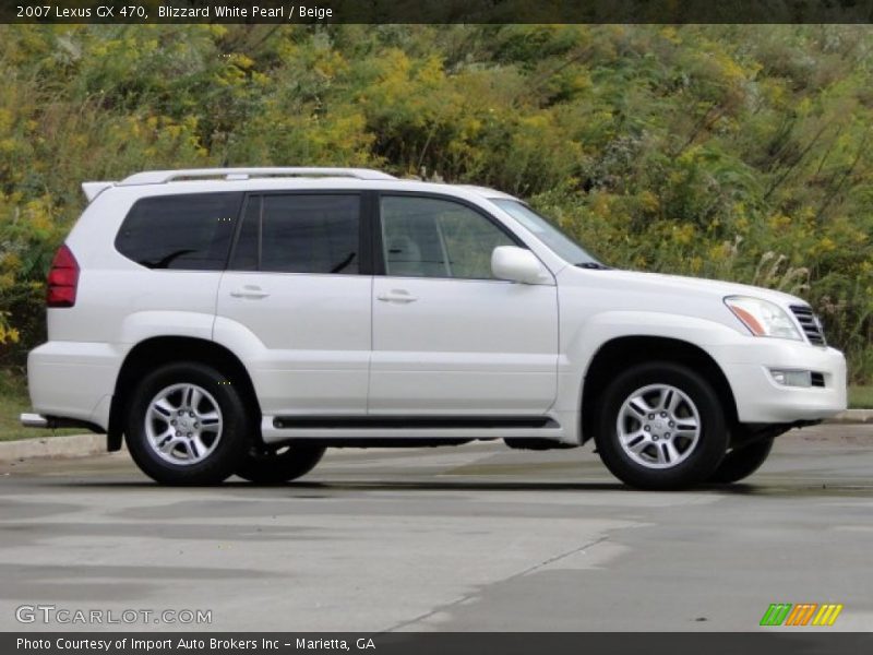 Blizzard White Pearl / Beige 2007 Lexus GX 470