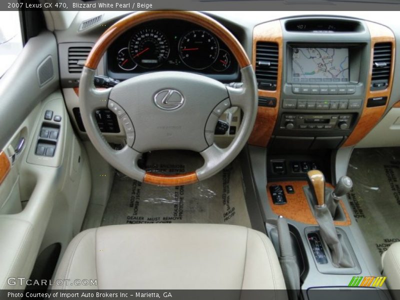 Blizzard White Pearl / Beige 2007 Lexus GX 470
