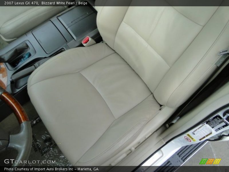 Blizzard White Pearl / Beige 2007 Lexus GX 470