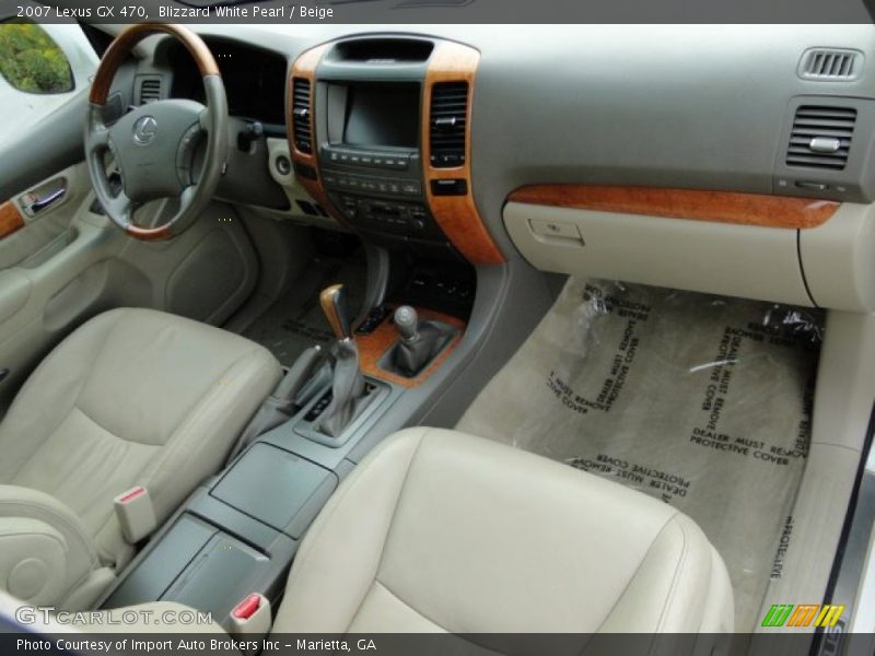 Blizzard White Pearl / Beige 2007 Lexus GX 470