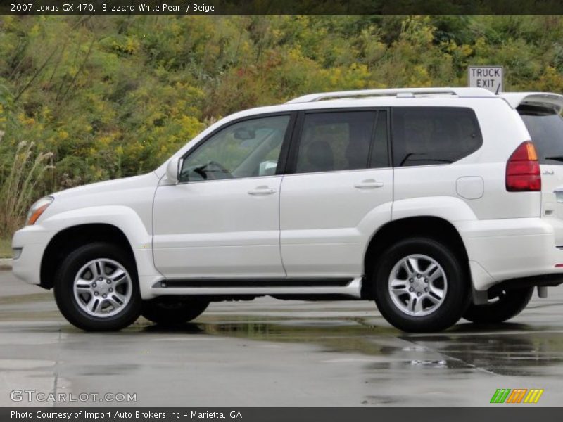 Blizzard White Pearl / Beige 2007 Lexus GX 470