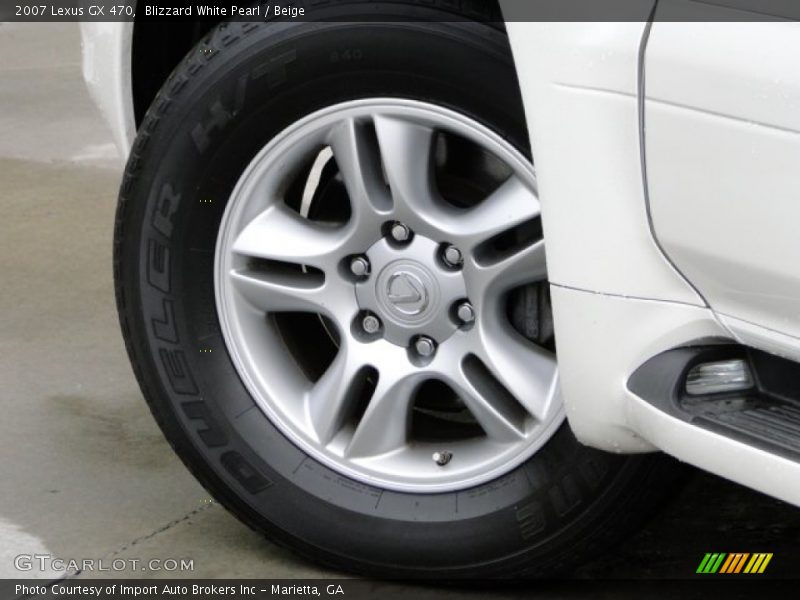 Blizzard White Pearl / Beige 2007 Lexus GX 470