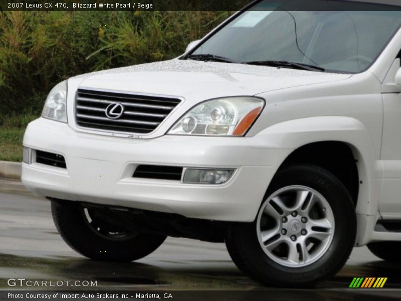 Blizzard White Pearl / Beige 2007 Lexus GX 470
