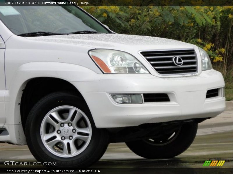 Blizzard White Pearl / Beige 2007 Lexus GX 470