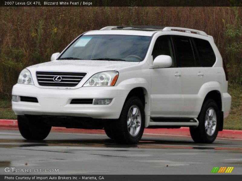 Blizzard White Pearl / Beige 2007 Lexus GX 470