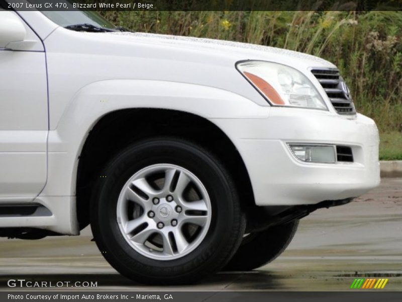 Blizzard White Pearl / Beige 2007 Lexus GX 470