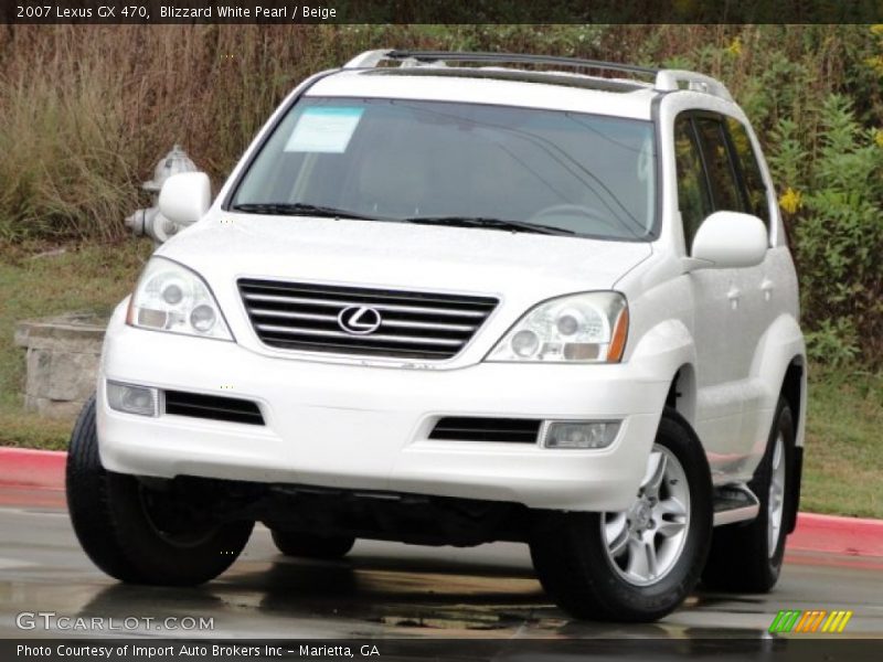 Blizzard White Pearl / Beige 2007 Lexus GX 470