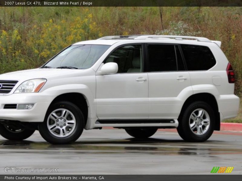 Blizzard White Pearl / Beige 2007 Lexus GX 470