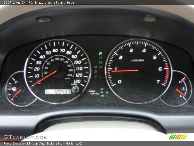 Blizzard White Pearl / Beige 2007 Lexus GX 470