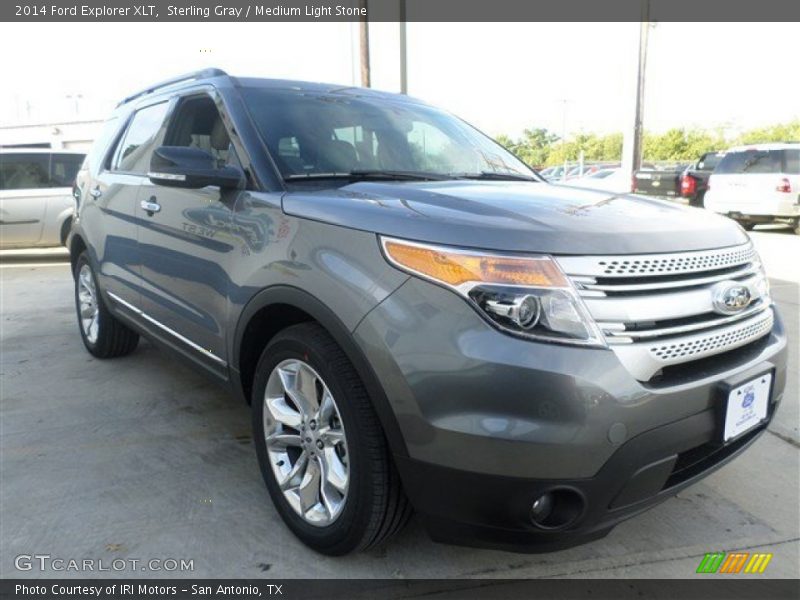 Sterling Gray / Medium Light Stone 2014 Ford Explorer XLT