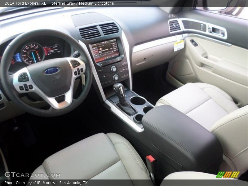 Sterling Gray / Medium Light Stone 2014 Ford Explorer XLT