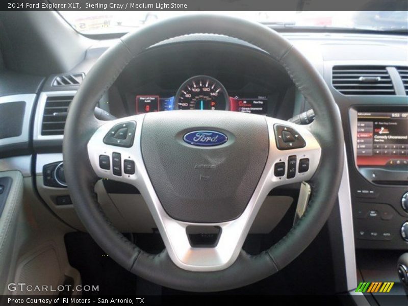 Sterling Gray / Medium Light Stone 2014 Ford Explorer XLT