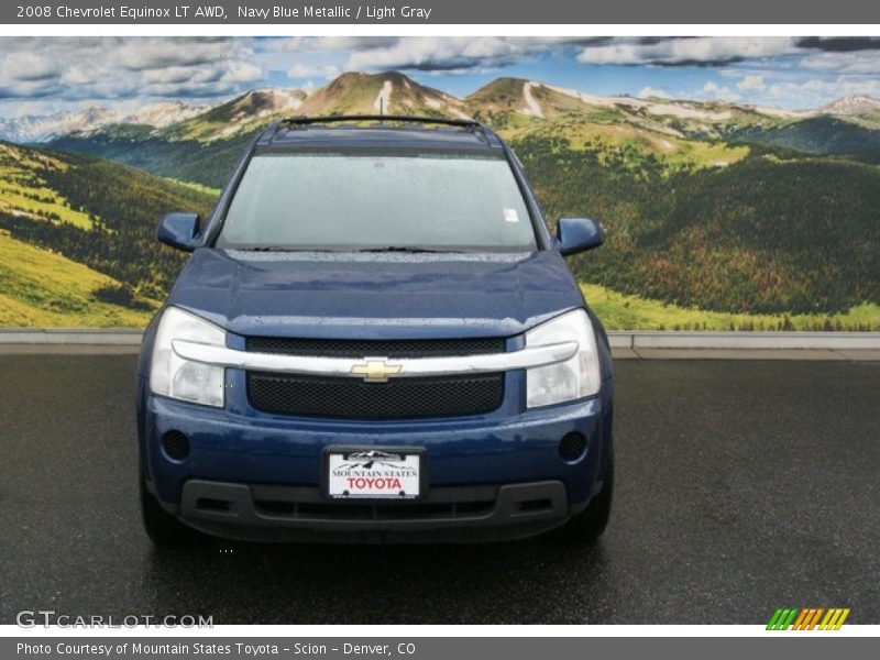 Navy Blue Metallic / Light Gray 2008 Chevrolet Equinox LT AWD