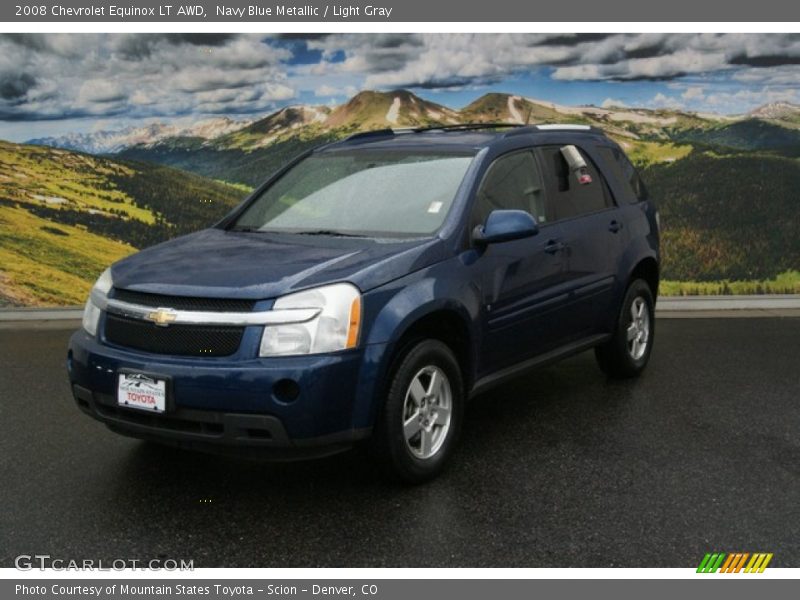 Navy Blue Metallic / Light Gray 2008 Chevrolet Equinox LT AWD