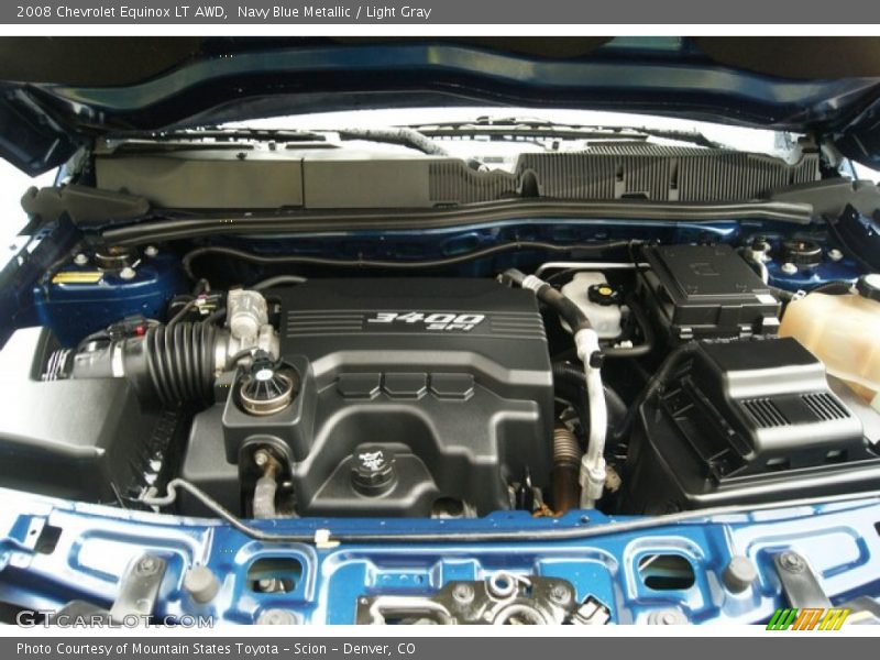 Navy Blue Metallic / Light Gray 2008 Chevrolet Equinox LT AWD