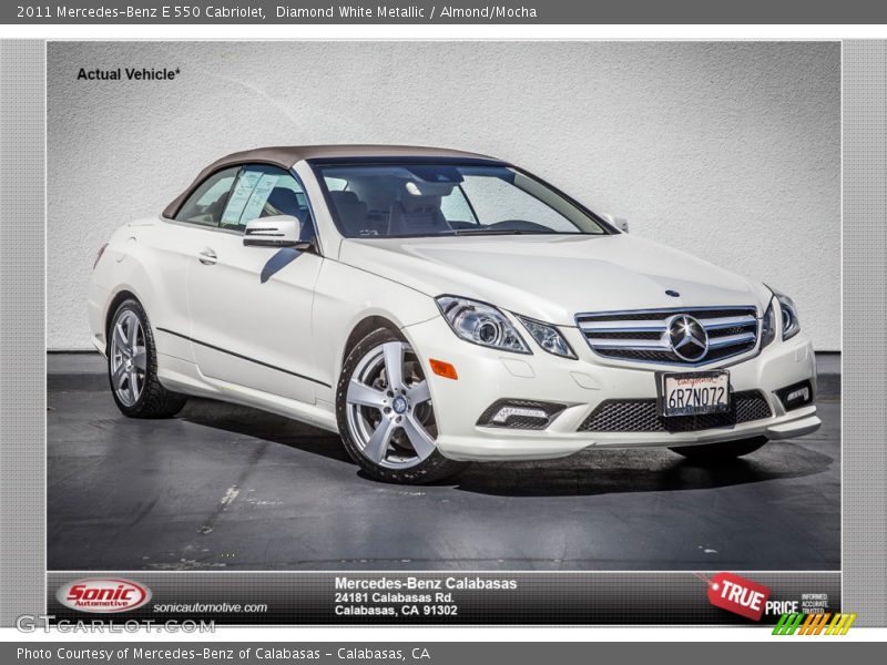 Diamond White Metallic / Almond/Mocha 2011 Mercedes-Benz E 550 Cabriolet