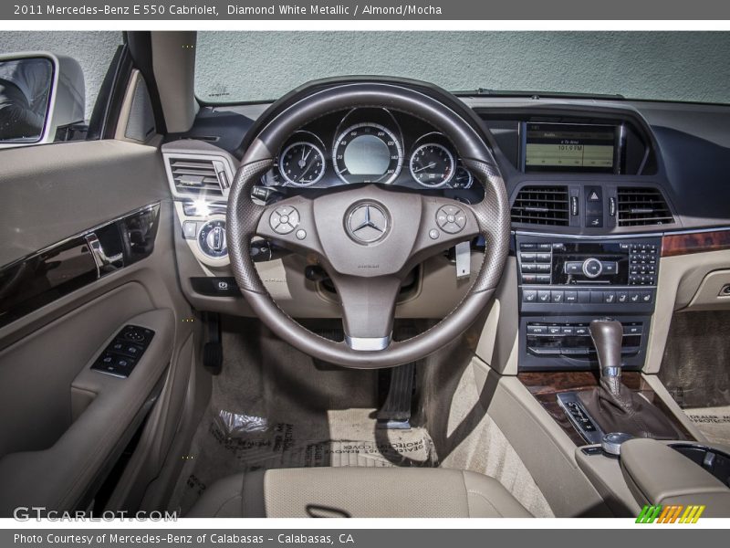 Diamond White Metallic / Almond/Mocha 2011 Mercedes-Benz E 550 Cabriolet