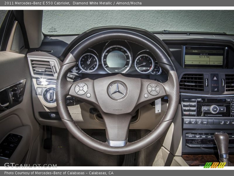 Diamond White Metallic / Almond/Mocha 2011 Mercedes-Benz E 550 Cabriolet