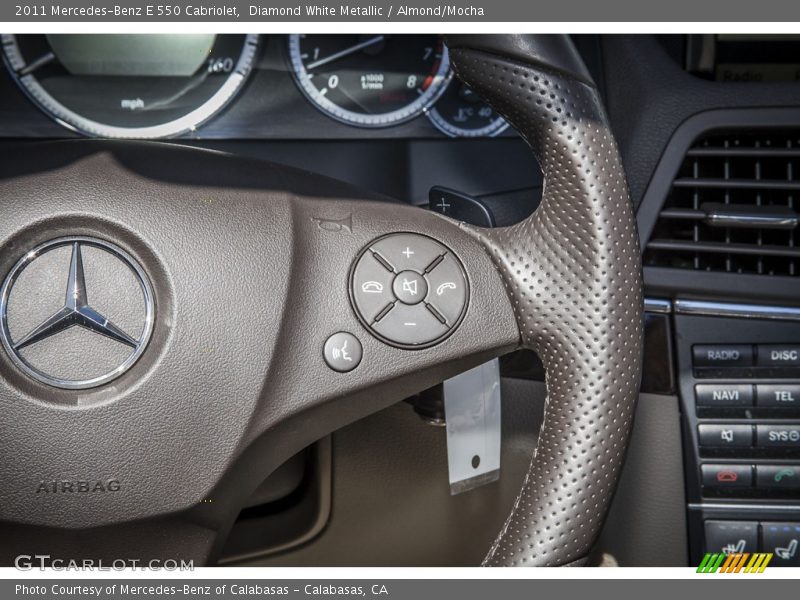 Diamond White Metallic / Almond/Mocha 2011 Mercedes-Benz E 550 Cabriolet