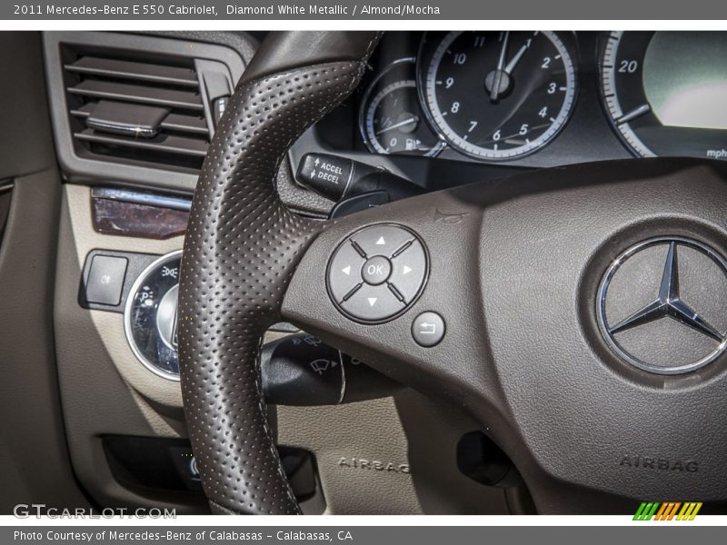 Diamond White Metallic / Almond/Mocha 2011 Mercedes-Benz E 550 Cabriolet