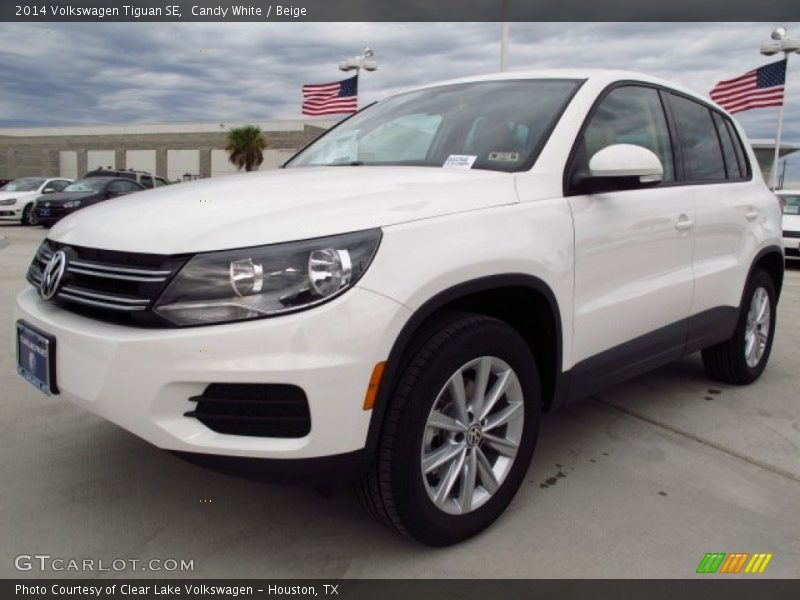 Candy White / Beige 2014 Volkswagen Tiguan SE