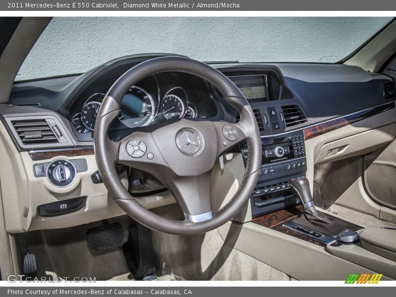 Diamond White Metallic / Almond/Mocha 2011 Mercedes-Benz E 550 Cabriolet