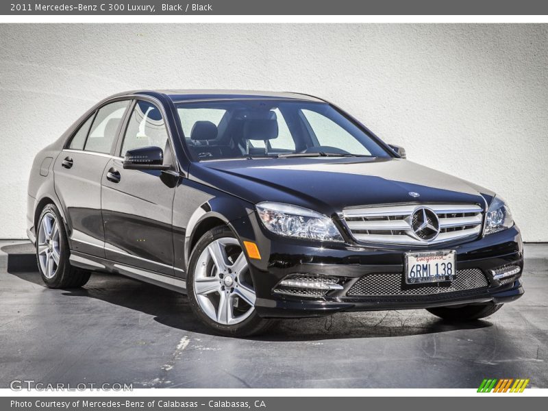 Black / Black 2011 Mercedes-Benz C 300 Luxury