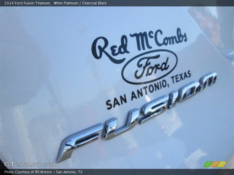 White Platinum / Charcoal Black 2014 Ford Fusion Titanium