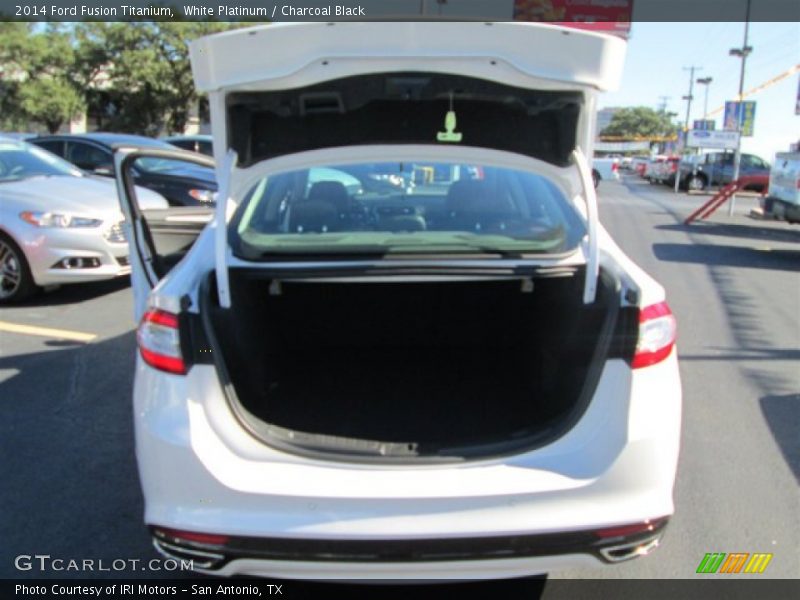 White Platinum / Charcoal Black 2014 Ford Fusion Titanium