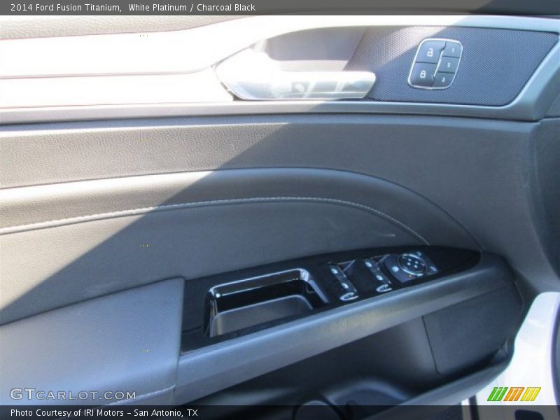 White Platinum / Charcoal Black 2014 Ford Fusion Titanium
