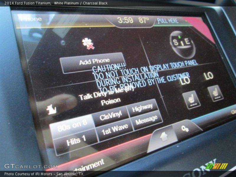 White Platinum / Charcoal Black 2014 Ford Fusion Titanium