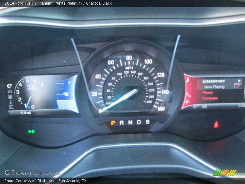 White Platinum / Charcoal Black 2014 Ford Fusion Titanium