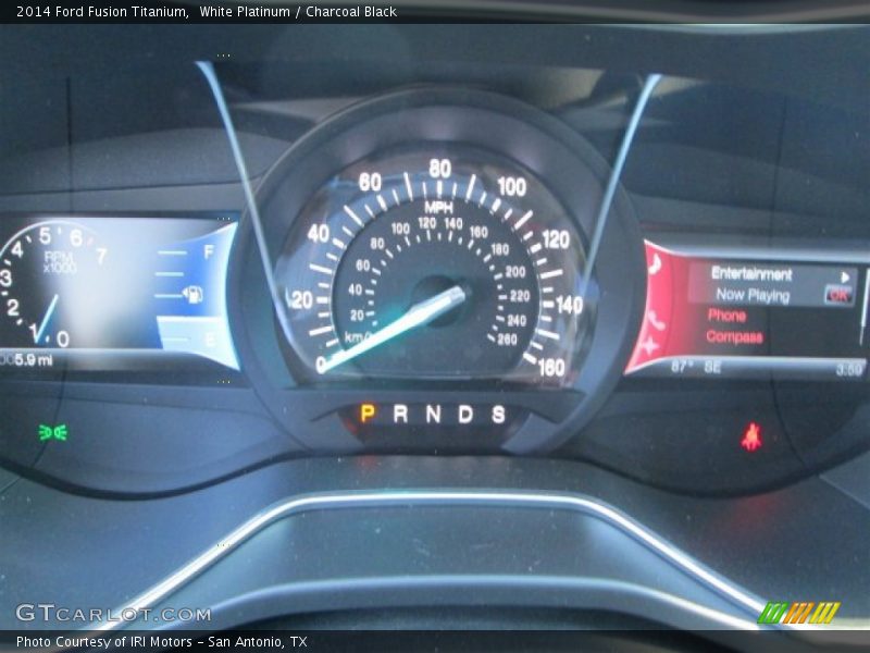 White Platinum / Charcoal Black 2014 Ford Fusion Titanium