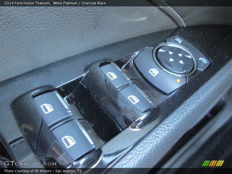 White Platinum / Charcoal Black 2014 Ford Fusion Titanium