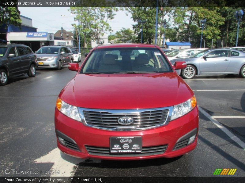 Ruby Red / Beige 2009 Kia Optima EX