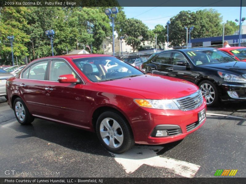 Ruby Red / Beige 2009 Kia Optima EX