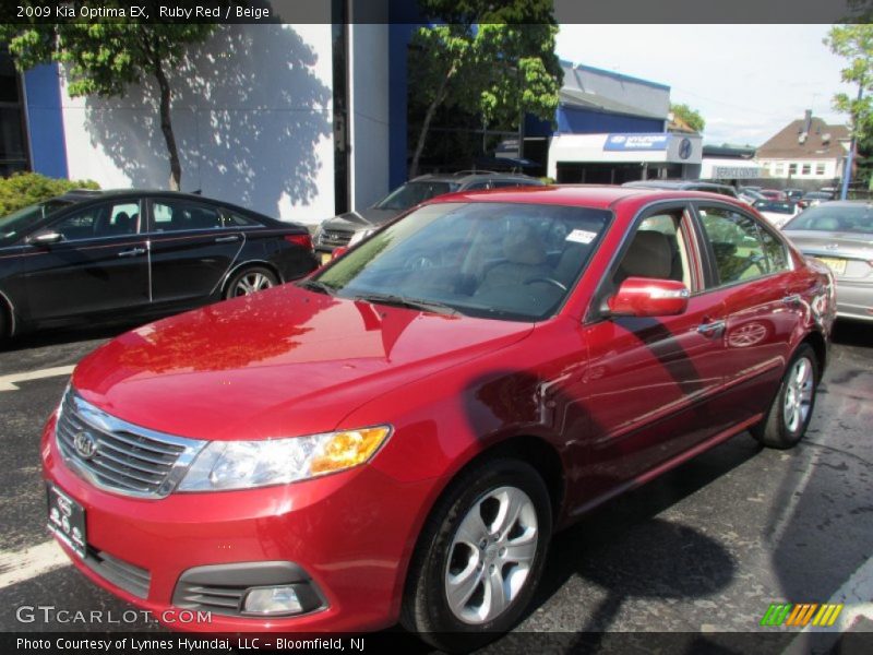 Ruby Red / Beige 2009 Kia Optima EX