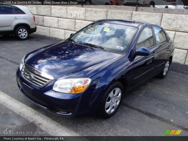 Deep Ocean Blue / Beige 2008 Kia Spectra EX Sedan