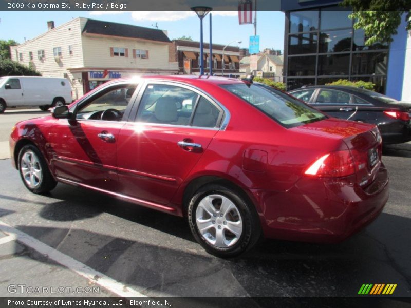 Ruby Red / Beige 2009 Kia Optima EX