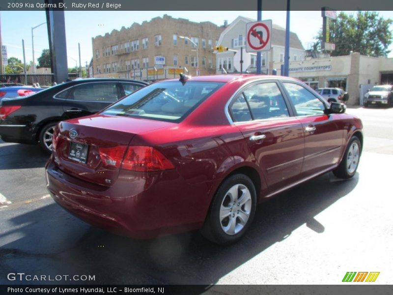 Ruby Red / Beige 2009 Kia Optima EX