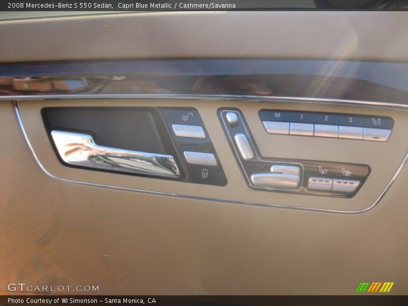 Capri Blue Metallic / Cashmere/Savanna 2008 Mercedes-Benz S 550 Sedan