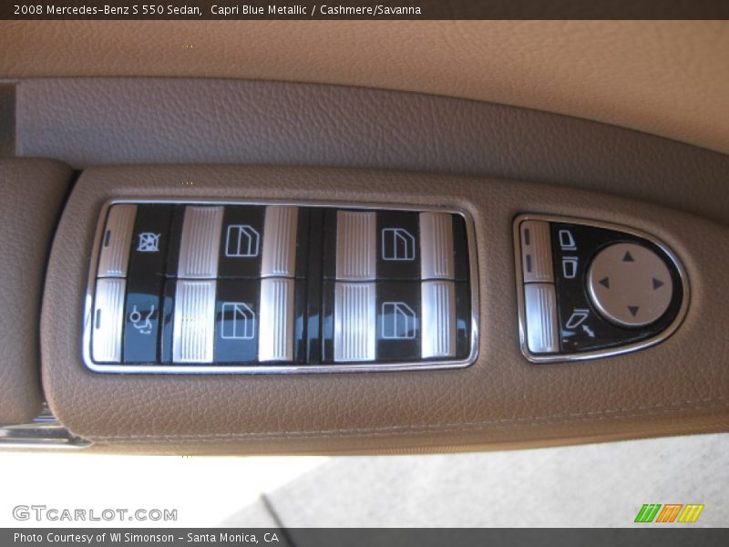 Capri Blue Metallic / Cashmere/Savanna 2008 Mercedes-Benz S 550 Sedan