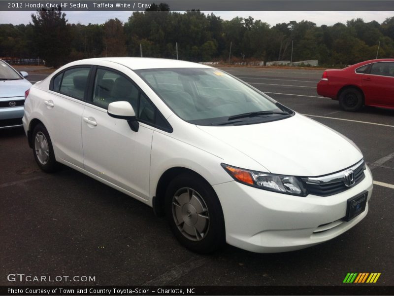 Taffeta White / Gray 2012 Honda Civic HF Sedan